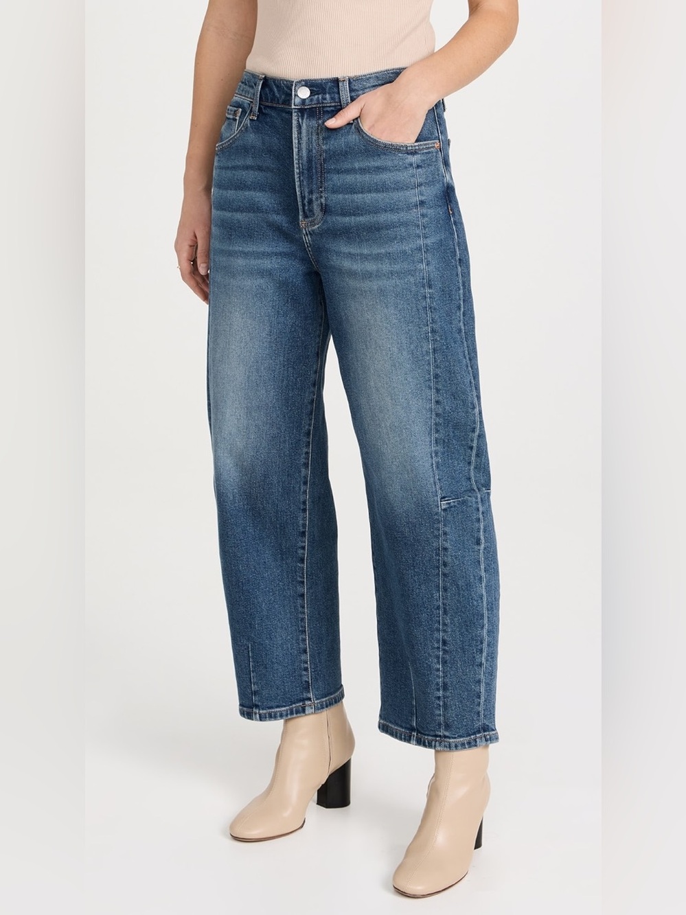 PISTOLA Eli High Rise Barrel Jeans Agust Wash
